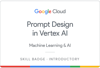 Сертификат Prompt Design in Vertex AI, издаден от Google